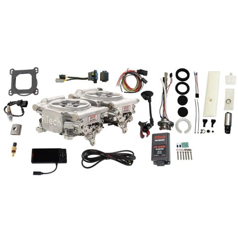 FiTech Go EFI 2x4 625 HP System/Go Spark Fuel Injection Master Kits 96561 Bright Aluminum System With Kit