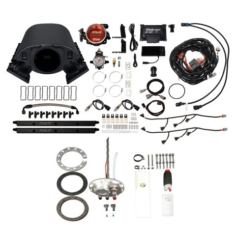 FiTech Ultimate Rebel LS 750 HP EFI Fuel Injection Systems 76391 System, Rebel, HP, Cathedral Port, 102mm Throttle Body, In-Tank Pump, 55 Lb., EV1, With Transmission Controller, Kit