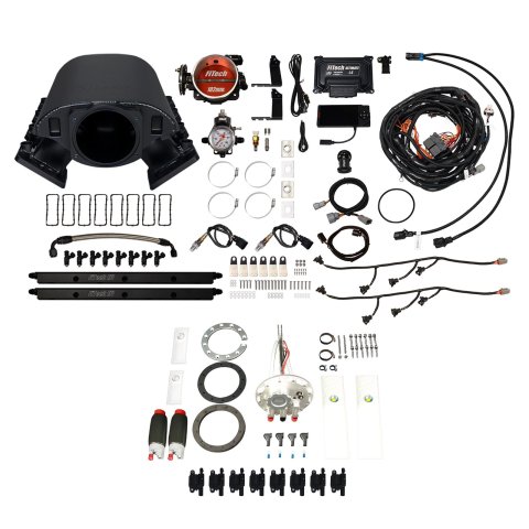 FiTech Ultimate Rebel LS 1000 HP EFI Fuel Injection Systems 79893 System, Rebel, 1,000 HP, Cathedral Port, 102mm, Dual In-Tank Pump, LS3 Coils, 80Lb., EV1, With Transmission Controller, Kit