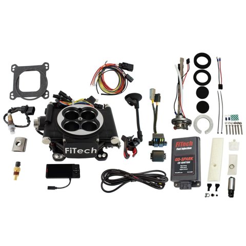 FiTech Go EFI 4 600 HP System/Go Spark Fuel Injection Master Kits 96502 Matte Black System With Kit