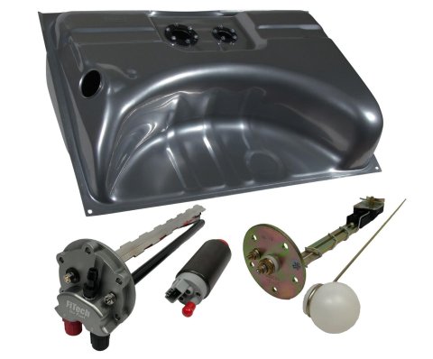 FiTech Go EFI Fuel Tank Kits 58008 Tank, 16 Gallon, Steel, Silver Powdercoated, Dodge, Plymouth, Kit