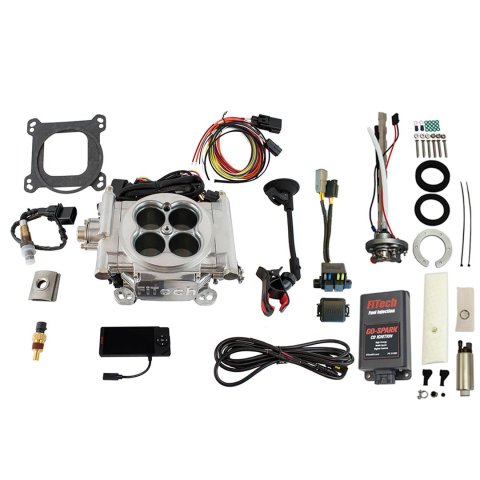 FiTech Go EFI 4 600 HP System/Go Spark Fuel Injection Master Kits 96201 Bright Aluminum System With Kit
