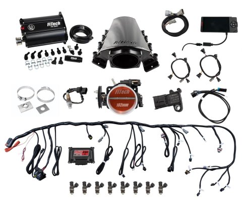 FiTech Ultimate LS EFI 750 HP Fuel Injection Systems with Force 75218 System, LS, HP, Multi-port, LS7 Square Port Heads, Fuel, Transmission Controller, Fuel, Kit