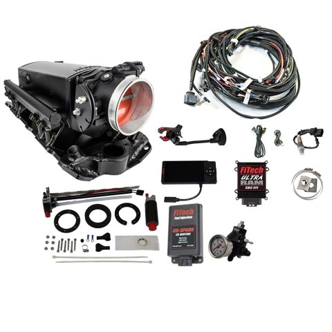 FiTech Ultra Ram EFI 650 HP In-Tank Pump/Regulator/Go-Spark Fuel Injection Master Kits 96331 Chevy Small Block System With Kit