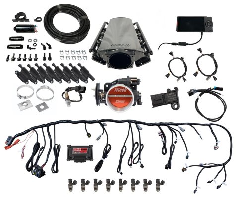 FiTech Ultimate LS EFI 500 HP Fuel Injection Systems 78111 Injection, LS, Master Kit w/70011 Kit Plus Inline Pump Kit, w/ coil pack set