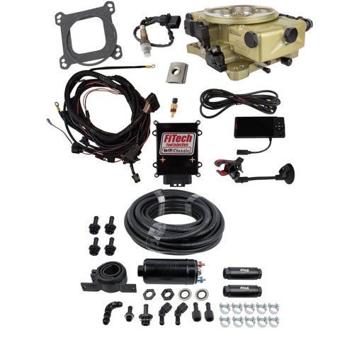 FiTech Go EFI Classic 650 HP System Inline Pump/Regulator Fuel Injection Master Kits 31020 Gold With Delivery & Regulator Kit