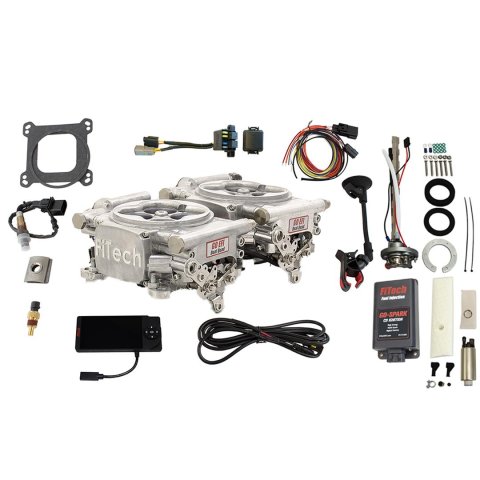 FiTech Go EFI 2x4 625 HP System/Go Spark Fuel Injection Master Kits 96261 Bright Aluminum System With Kit