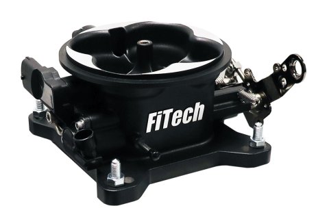 FiTech Throttle Bodies 30034 Bodies, 4150 4 Barrel Mount, Cast Aluminum, Black, 1,000 CFM, Cable Actuation, TPS Sensor Intergrated , IAC Sensor, MAP Sensor, Each