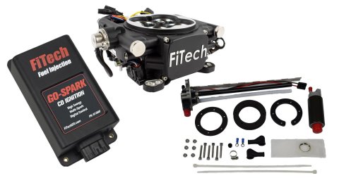 FiTech Go EFI 4 600 HP Self-Tuning Fuel Injection Systems with In-Tank Modules 93602 System, System, Matte Black Finish, In Tank Retrofit Kit,-CDI Box, Kit