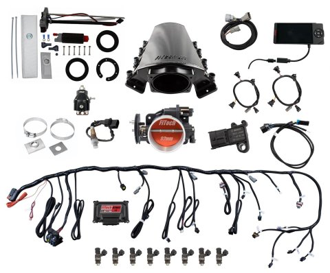 FiTech Ultimate LS EFI 500 HP Fuel Injection Systems with Go In-Tank Module 76216 System, LS, HP, Multi-port, LS7 Square Port Heads, Force Fuel, Fuel, Transmission Controller, Kit