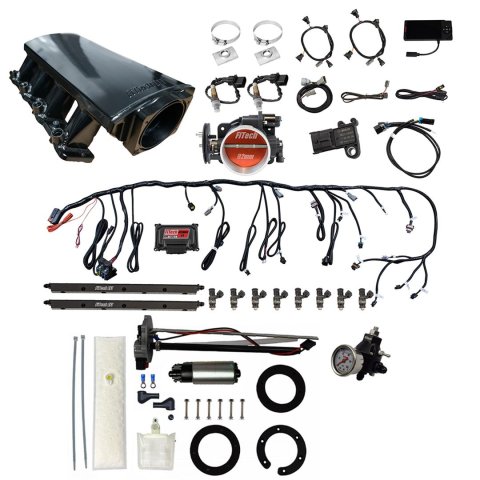 FiTech Ultimate LS 500 HP EFI Short LS3 Port Intake Fuel Injection Master Kits 76412 System With Kit