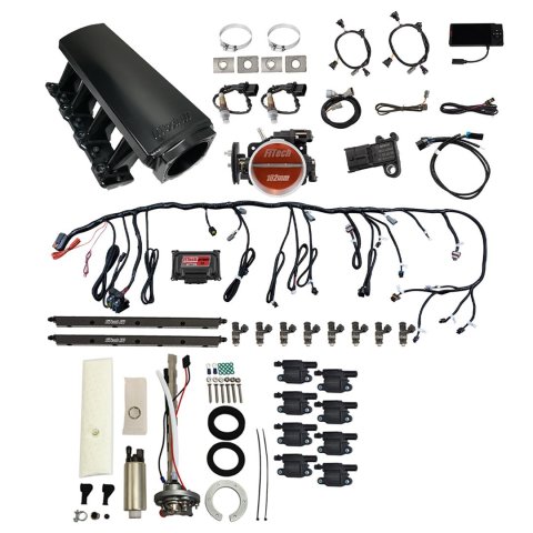 FiTech Ultimate LS 750 HP EFI Long Runner Cathedral Intake Fuel Injection Master Kits 78709 System With Kit
