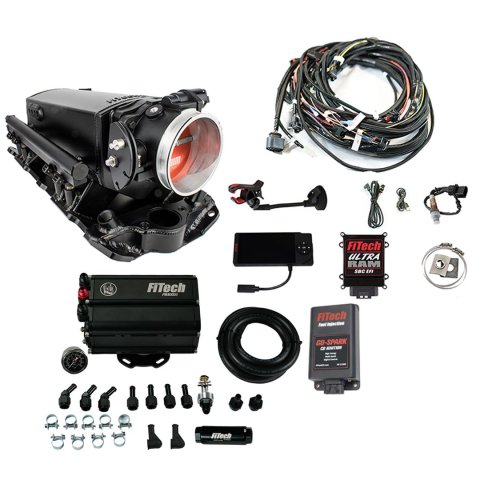 FiTech Ultra Ram EFI 650 HP Force Fuel/Go-Spark Fuel Injection Master Kits 93731 Chevy Small Block System With Kit