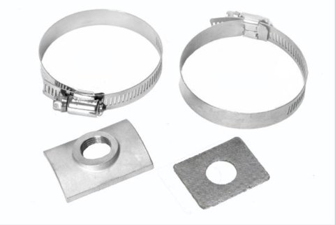 FiTech Oxygen Sensor Bung Assemblies 60012 Bung, 18mm x 1.50 Thread Size, Gasket, Two Clamps, Kit