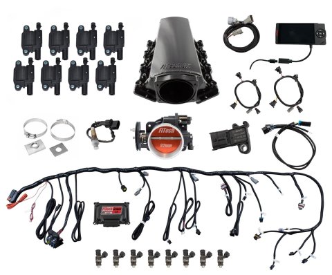 FiTech Ultimate LS EFI 500 HP Fuel Injection Systems 79002 Injection, LS, Kit LS1/LS2/LS6 - 500HP w/ Trans Control, w/ led coil pack set