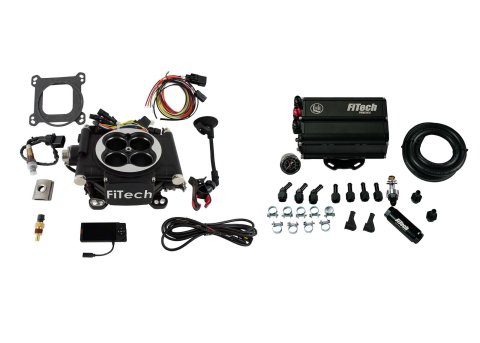 FiTech Go EFI 4 600 HP Self-Tuning Fuel Injection Systems 35502 Systems, Matte Black System With Force Mini Delivery Master Kit