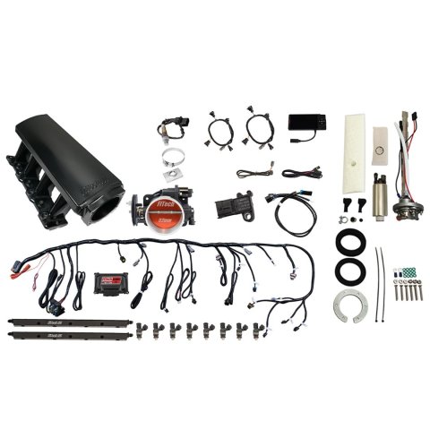 FiTech Ultimate LS 500 HP EFI Long Runner Cathedral Intake Fuel Injection Master Kits 76606 System With Kit
