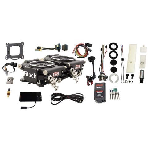 FiTech Go EFI 2x4 625 HP System/Go Spark Fuel Injection Master Kits 96562 Matte Black System With Kit