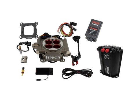 FiTech Go Street EFI 400 HP Self-Tuning Fuel Injection Systems with Force 93553 Systems, Cast System With Mini Delivery Master Kit & Spark CDI Box