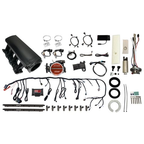 FiTech Ultimate LS 750 HP EFI Long Runner Cathedral Intake Fuel Injection Master Kits 76609 System With Kit