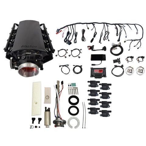 FiTech Ultimate LS 500 HP EFI Short Cathedral Intake Fuel Injection Master Kits 78702 System With Kit