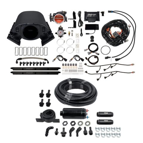 FiTech Ultimate Rebel LS 500 HP EFI Fuel Injection Systems 71089 System, Rebel, HP, Cathedral Port, 92mm Throttle Body, Inline Pump, 36 Lb., EV1, With Transmission Controller, Kit
