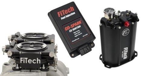 FiTech Go EFI 2x4 625 HP System Force Fuel/Go Spark Fuel Injection Master Kits 93562 System, Kit, Black Finish, Delivery System, CDI Box, Kit