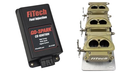 FiTech Go EFI 3x2 Tri Power 600 HP Fuel Injection Systems 93961 System, EFI, Classic Gold, External ECU, CDI Box, Kit