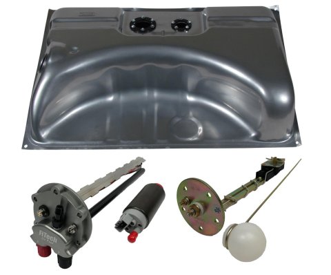FiTech Go EFI Fuel Tank Kits 58009 Tank, 16 Gallon, Steel, Silver Powdercoated, Dodge, Plymouth, Kit