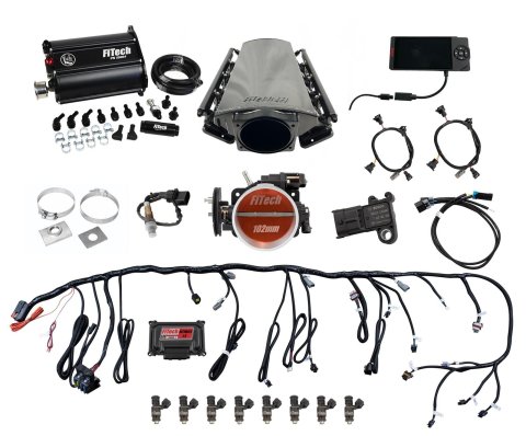 FiTech Ultimate LS EFI 750 HP Fuel Injection Systems with Force 75213 System, LS, HP, Multi-port, Rectangular Port Heads, Fuel, Fuel, Kit