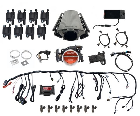 FiTech Ultimate LS EFI 500 HP Fuel Injection Systems 79011 Injection, LS, Kit LS3/L92 - 500HP w/o Trans Control, w/ led coil pack set