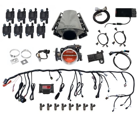 FiTech Ultimate LS EFI 500 HP Fuel Injection Systems 79012 Injection, LS, Kit LS3/L92 - 500HP w/ Trans Control, w/ led coil pack set
