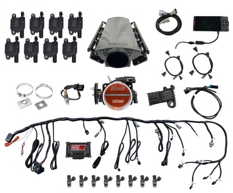 FiTech Ultimate LS EFI 750 HP Fuel Injection Systems 79014 Injection, LS, Kit LS3/L92 - 750HP w/ Trans Control, w/ led coil pack set