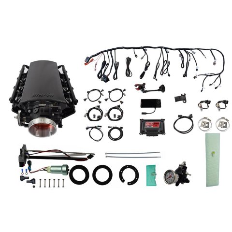 FiTech Ultimate LS EFI 1,000 HP Fuel Injection Systems with Go In-Tank Module 76134 Systems, 1000 System With Short LS3 Port Intake & In Tank Pump & Regulator Master Kit