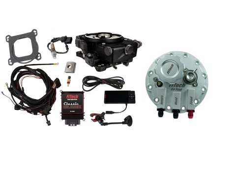 FiTech Fuel Injection Systems 36321 Systems, Go EFI Classic Black 650 HP EFI System With Go Returnless In-Tank Module Master Kit