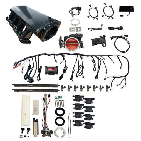 FiTech Ultimate LS 500 HP EFI Short LS3 Port Intake Fuel Injection Master Kits 78711 System With Kit