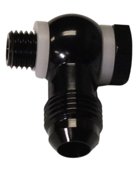 FiTech Go Fuel Adapter Fittings 62019 Fitting, Adapter, AN to Banjo, Straight, Aluminum, Black Anodized, -6 AN, 10 mm x 1.25 thread, Each