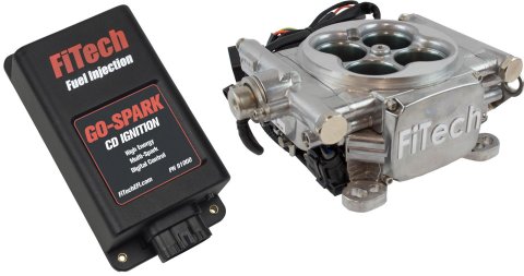 FiTech Go EFI 4 600 HP Self-Tuning Fuel Injection Systems 93001 System, Self-Tuning, Throttle Body, CDI Box, Polished, Injectors, ECM, Kit