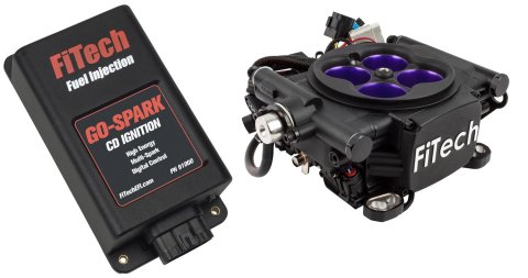 FiTech MeanStreet EFI 800 HP Self-Tuning Fuel Injection Systems 93008 System, Mean Street System, Matte Black Finish, CDI Box, Kit
