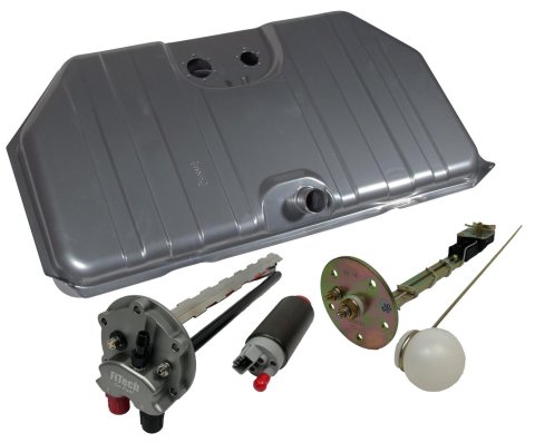 FiTech Go EFI Fuel Tank Kits for 1967-1968 CAMARO - 58023 Tank, 18 Gallon, Steel, Silver Powdercoated, Chevrolet, Kit