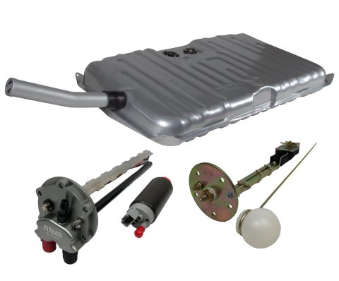 FiTech Go EFI Fuel Tank Kits for 1971-1972 EL CAMINO, SPRINT - 58030 Tank, 20 Gallon, Steel, Silver Powdercoated, Chevrolet, GMC, Kit