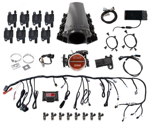 FiTech Ultimate LS EFI 750 HP Fuel Injection Systems 79009 Injection, LS, Tall for LS1/LS2/LS6 - 750hp w/ Trans Control for truck ACC, led coil pack set