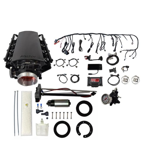 FiTech Ultimate LS 500 HP EFI Short Cathedral Intake Fuel Injection Master Kits 76402 System With Kit
