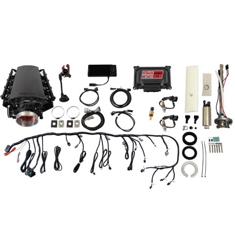 FiTech Ultimate LS 500 HP EFI Short Cathedral Intake Fuel Injection Master Kits 76601 System With Kit