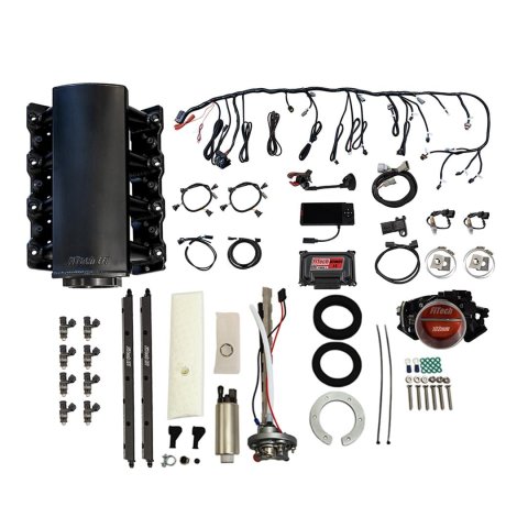 FiTech Ultimate LS 750 HP EFI Short Cathedral Intake Fuel Injection Master Kits 76604 System With & Transmission Control Kit
