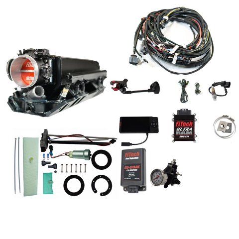 FiTech Ultra Ram EFI 800 HP In-Tank Pump/Regulator/Go-Spark Fuel Injection Master Kits 93632 Chevy Big Block Rectangle Port System With Kit