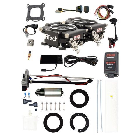 FiTech Go EFI 2x4 625 HP System/Go Spark Fuel Injection Master Kits 96462 Matte Black System With Kit