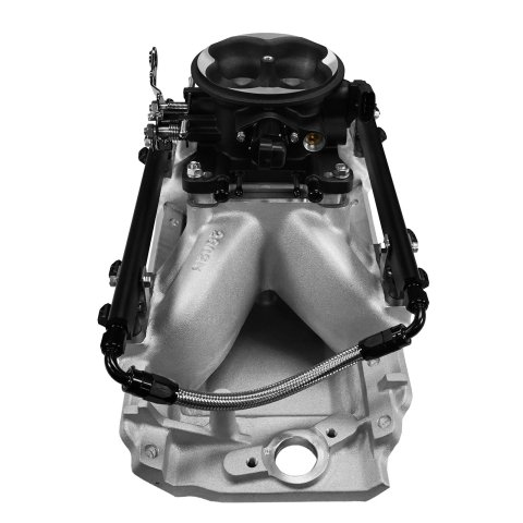 FiTech Ultra Port EFI BBC Systems 30-10-411 Fuel Injection Systems, EFI, Intake Manifold, Uni Black Throttle Body, ECM, Gas, E85, 1000 HP, Chevy, Big Block, Rectangle Port, Kit