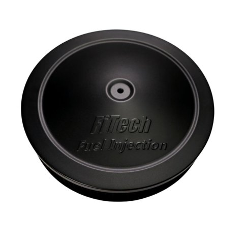 FiTech Air Cleaners 42302 Cleaner, Round, 1.50 in. Dropped Base, 14.00 Diameter, Black Cleaner Top, 3.00 in Element, Each
