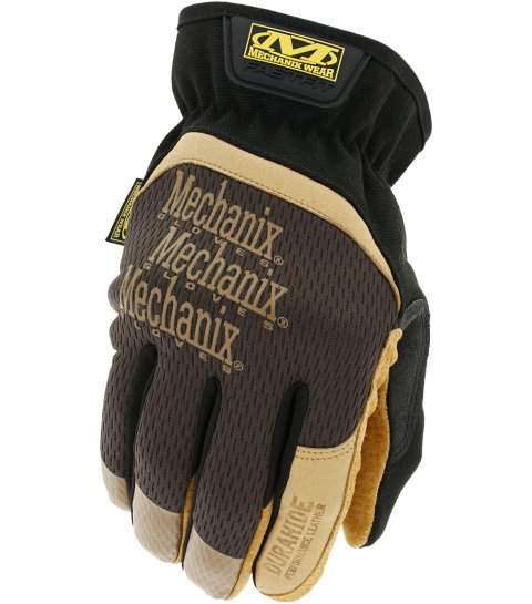 Mechanix Wear FastFit Durahide Work Gloves LFF-75-010 Gloves, Wear, FastFit, Durahide, Leather Gloves, Large, Tan/Brown, Black, Pair